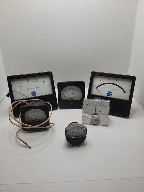 6--HONEYWELL, MOTOROLA, LORAIN-2, SIMPSON-2, Electrical Meter Gauge Lot