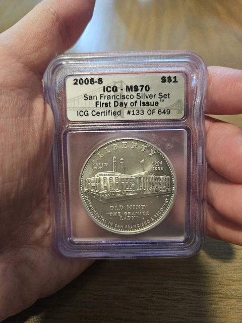 2006 S MS 70 San Francisco Old Mint Uncirculated Silver Dollar NGC