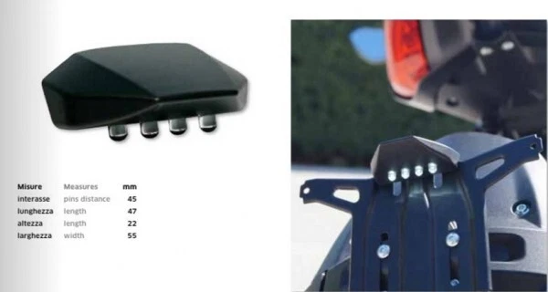 Luce Targa A 3 Led Bianchi Far Viper 8001 Universale Per Moto
