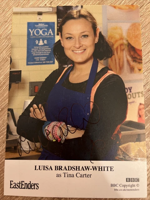 BBC EastEnders Tina Carter Hand Signed Cast Card Luisa Bradshaw-White Autograph