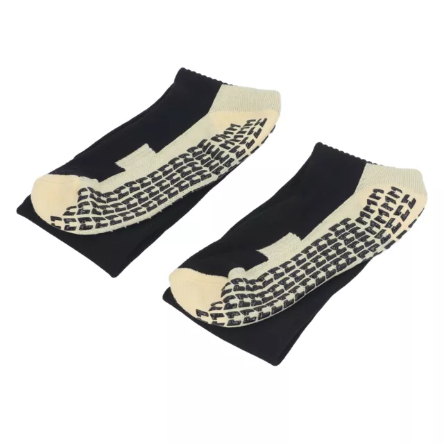 (Black)Soccer Socks Prevent Slip Sweat Absorbing Cushioning Thickened Sport RMM