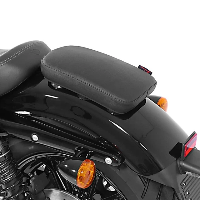 Sellino Passeggero In Pelle Nero 6 Ventose Universale Per Moto Custom Art 632139 Easy Rider