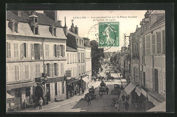 Carte Postale Ancienne Lyon Place le Viste: Manuskript
