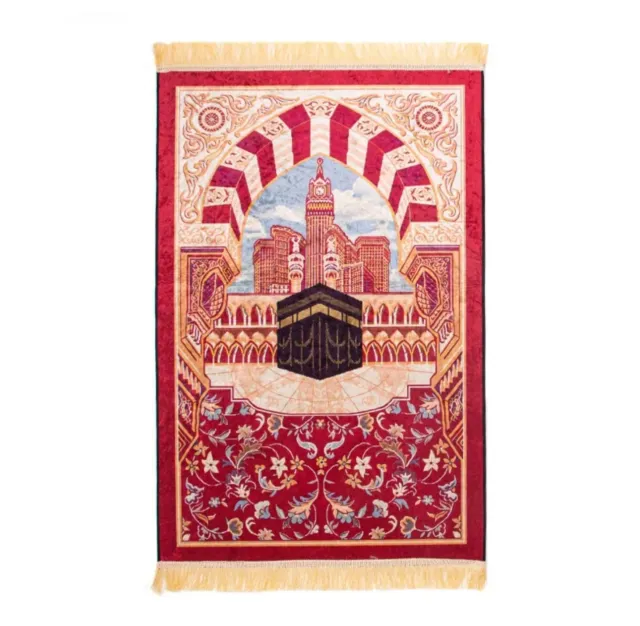 Islamic Muslim Soft Prayer Mat  Rugs 70*110cm Travel Prayer Rug for Women & Men.