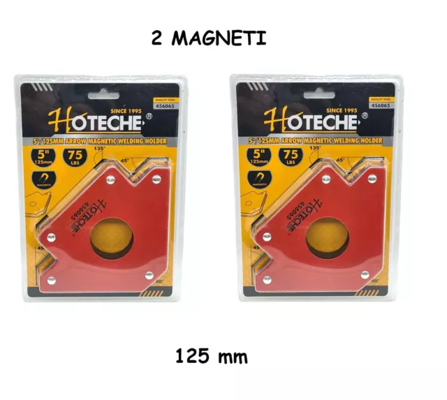 Coppia Magnete per Saldatura Squadra Magnetica Per Saldatura misura da 125 mm