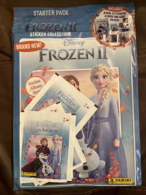 panini disney frozen 2 sticker collection starter album 22 stickers and 4 cards