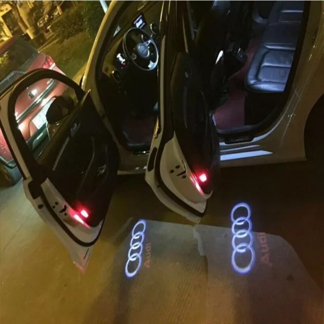 2X AUDI LED Projektor Türbeleuchtung Einstiegsbeleuchtung Logo