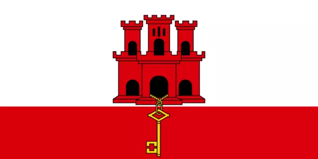 Gibraltar Flag Sticker Self Adhesive