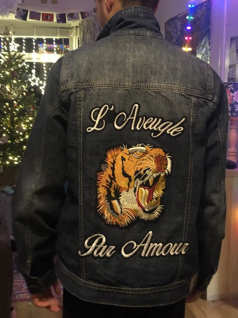 Gucci denim jacket xxxtentacion deals