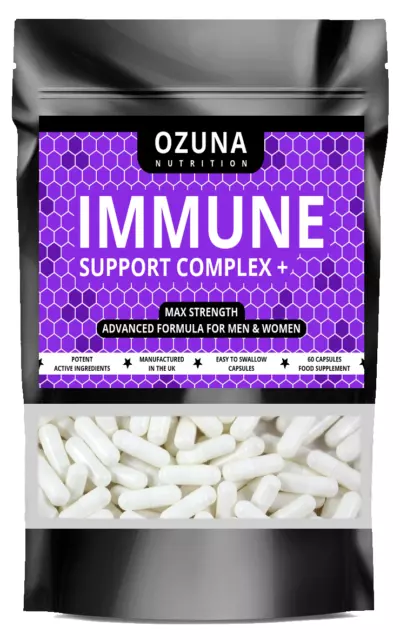 Immune Support Complex Pills Boost Immunity Health Supplement 60 Capsules