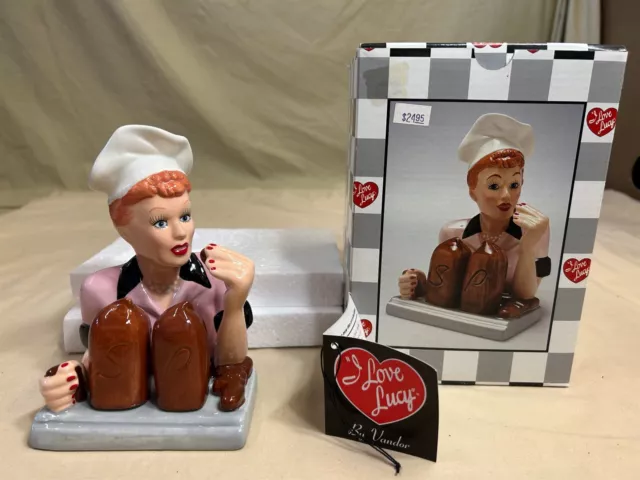 LUCILLE BALL "I Love Lucy" Chocolate Factory Salt & Pepper Set - 1996 Vandor NEW