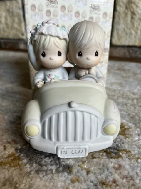 Precious Moments "Wishing You Roads of Happiness" Just Married Figurine 1988