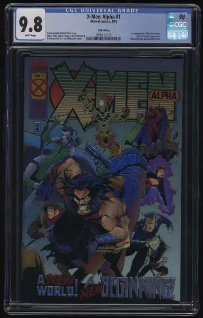 X-Men Alpha #1 Gold Edition CGC 9.8 W Pgs 1st Dark Beast 1995 Marvel