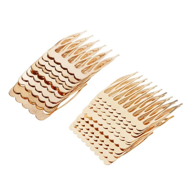 20 Stück Metall Gold DIY Haarkamm Bastelseitenkämme Schmuckherstellung