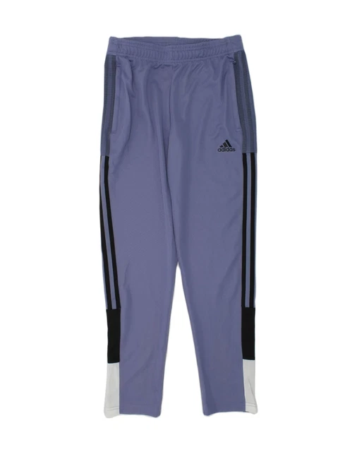 ADIDAS Girls Tracksuit Trousers 11-12 Years Purple Polyester AL45