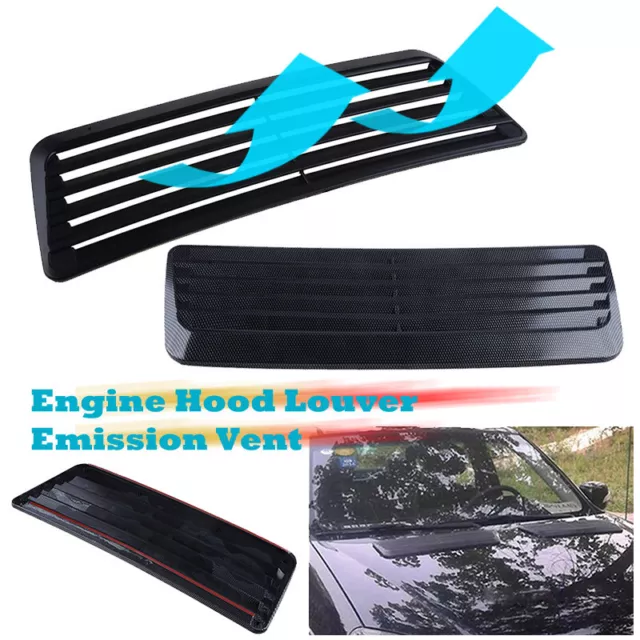 Carbon Fiber Car Hood Vent Scoop Louver Scoop Cover Air Flow Intake Universal 2X