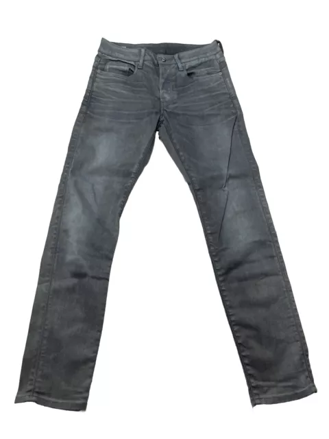 G-STAR RAW Men's Dark Aged 3301 Slim-Fit Jeans SZ 29x32 Gray