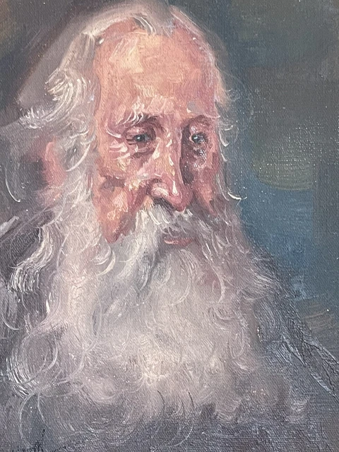 Tableau Huile Sur Toile - Portrait XIX-XXe, Signé, Artiste à Identifier !