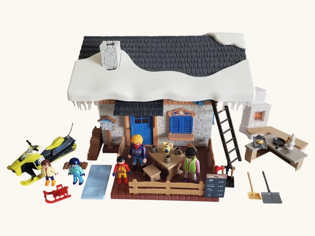 PLAYMOBIL 9280 CHALET avec skieurs/Chalet Hiver Winter/Family Fun-Neuf -New EUR 129,99 - FR