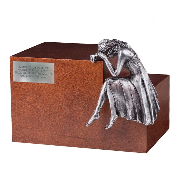 Modern Asche-Sarg Einzigartige Denkmal Einäscherung Urne Kunstvoll Skulptur Leid