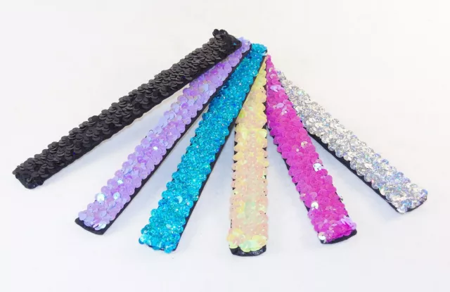 Slapperz Slap Bracelets ~ Set of 6 Colorful Sequined Wrap Around Wrist Bands