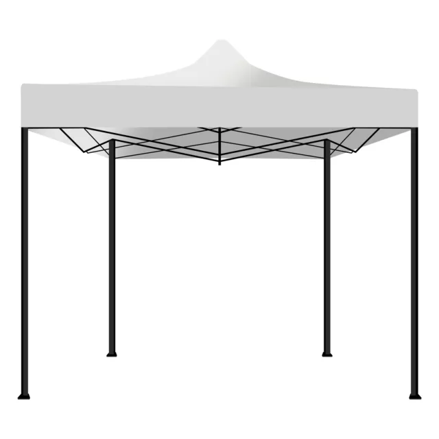 Tenda / Gazebo Per Giardino 3X3 Impermeabile Bianco Tendone Pieghevole Per Fiere 3