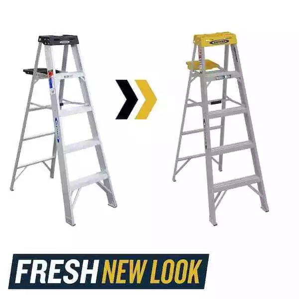 Werner 5 ft. Aluminum Step Ladder with 300 lb. Load Capacity Type IA Duty Rating