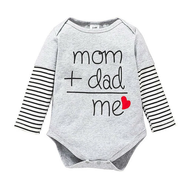 Newborn Infant Baby Boys Girls Print Long Sleeve Romper Bodysuit Outfits Clothes