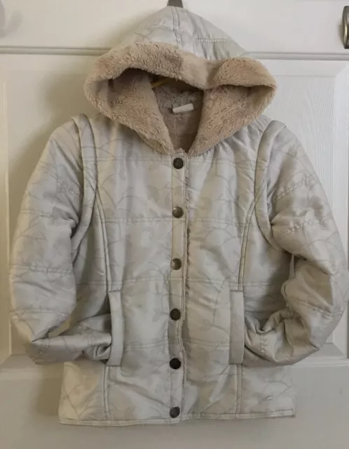 O'Neill Snowboard Jacket Coat Detachable Sleeves Faux Fur Youth/Juniors Sz Small