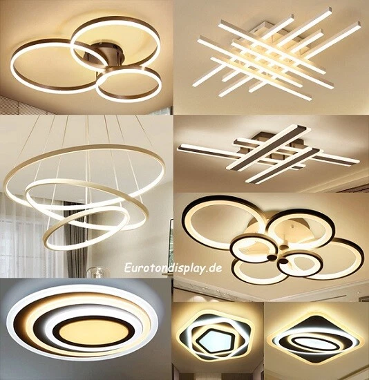 Eurotondisplay LED Deckenleuchte – 68 Cm Durchmesser, Dimmbar, Lichtfarbe Einstellbar Per Fernbedienung