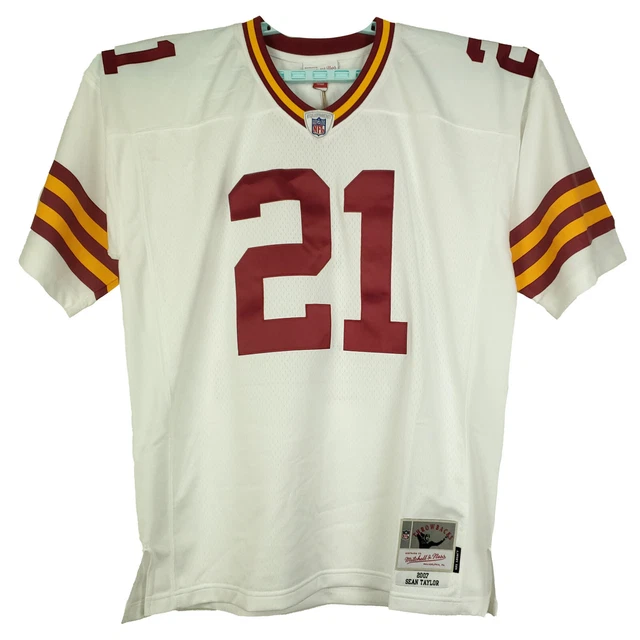 Sean Taylor Redskins Mitchell & Ness NFL Jersey XL XLarge 2007 White #21 NWT