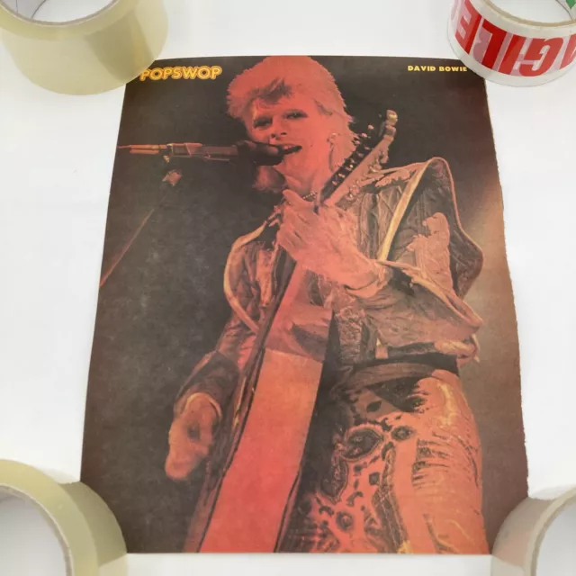 Vintage David Bowie Poster 1973 22x28cm Original Magazine Pin Up Poster