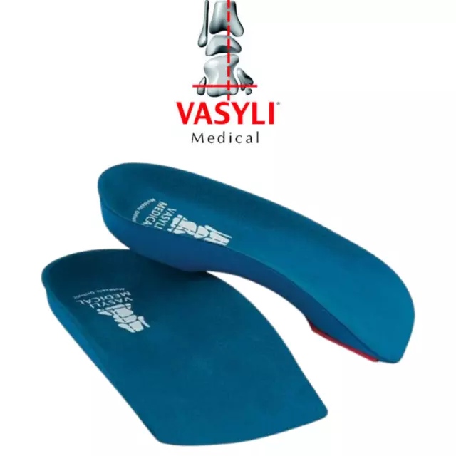 Vasyli 3/4 Length Orthotics | Blue Medium Density | Pod/Physio Rec'd | Free Post