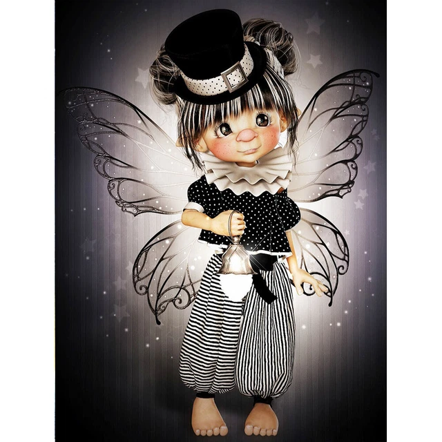 Diamond Painting 5D DIY Big Eyes Doll Wing Full Round Drill Picture (A4057) FS2#