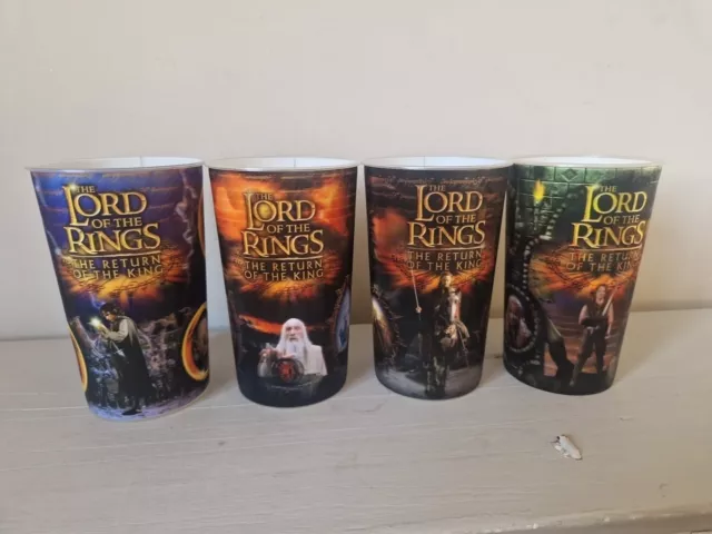 Lenticular 3D Cinema Promo Cups Lord Of The Rings The Return Of The King 2003