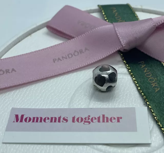 Pandora Charm Dark Hearts Mother of Pearl  790398MPB - Retired Authentic
