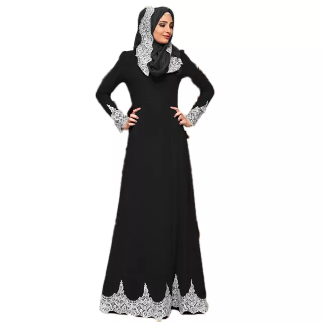 Dubai Abaya Maxi Dress Muslim Women Islamic Jilbab Kaftan Arab Robe Party Gown