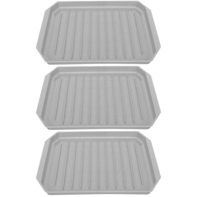 3x Reusable Kitchen Portable Bacon Plate Microwave Tray Bacon Cooker For Oven