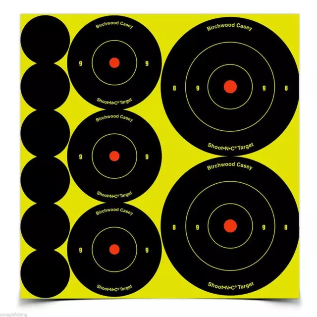 Birchwood Casey Shoot N C 1"+2"+3" Targets**1" x 72, 2" x 36, 3" x 24**Shooting