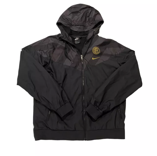 Nike 2019/2020 Inter Milan Windrunner Noir Jacket Serie A Black Men’s Size Large