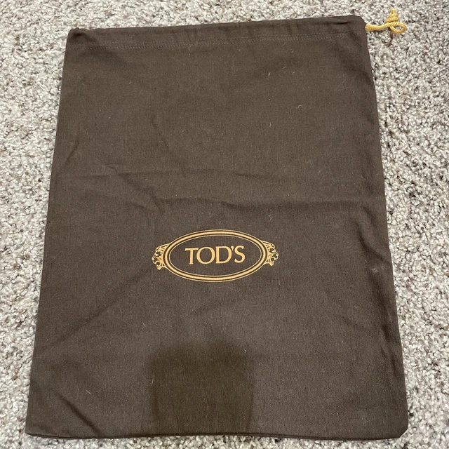 Tod's Brown Drawstring  Dust Cover Shoe Bag 12" x 15"