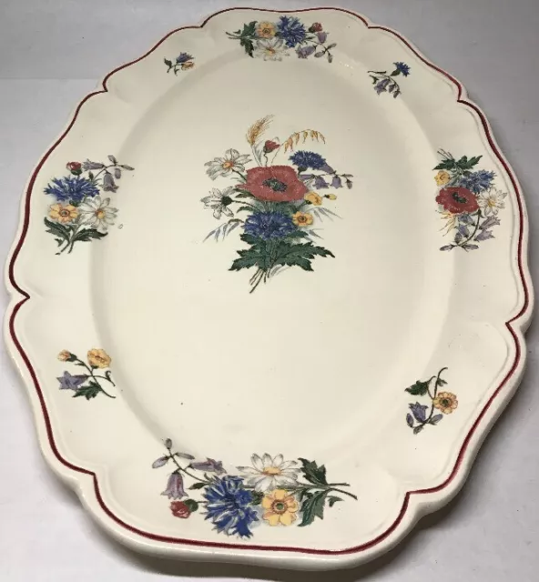 Rare Grand Long Plat Signé Sarreguemines AGRESTE France 🇫🇷 #1