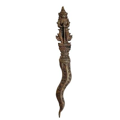 Kubera Knife Amulet Wessuwan Wealth God Yant Hindu Buddha Talisman Bronze Dagger