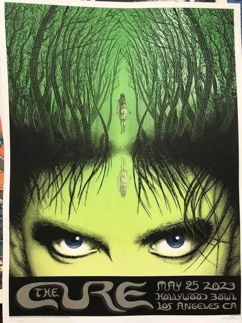 The Cure Hollywood Bowl Emek Poster 5/24 sold out 658/2000. Robert Smith. The Cure Hollywood Bowl Emek Poster 5/24 sold out 658/2000. Robert Smith.