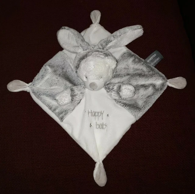 Doudou Plat Prémaman Orchestra Ours Lapin Gris Blanc Happy Baby