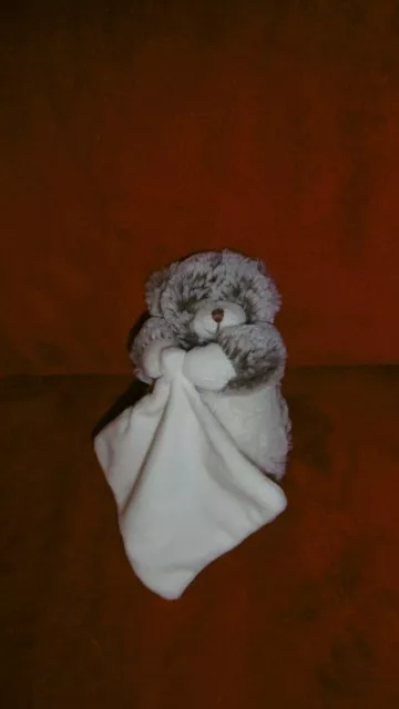 Babynat Baby Nat Doudou Ours Pm Les Flocons Mouchoir Blanc Marron Chine