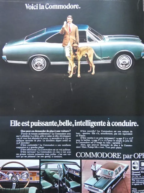 1967 Press Advertisement Here Is The Commodre Car By Opel