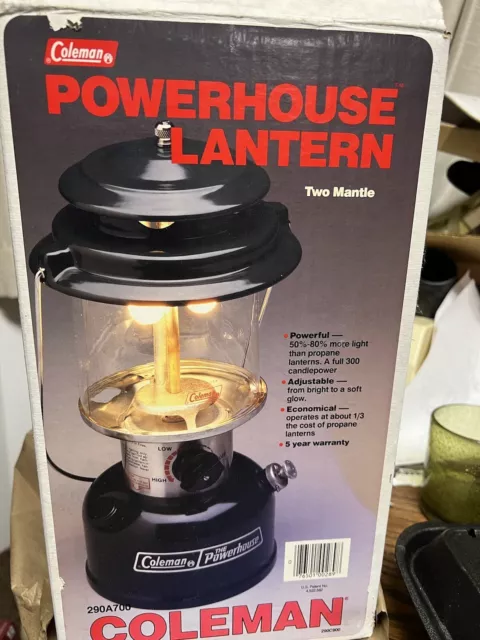 Coleman Fuel Powerhouse Lantern Green 290A700 New In Box Never Used Camping