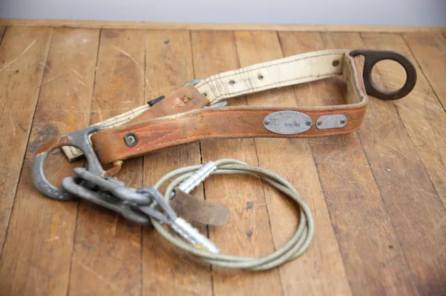 Vintage 1975 Klein Tools 5442 Lineman Belt size Medium pole climbing telephone