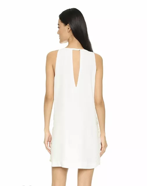 New Parker Riviera white keyhole sheath dress Size M 3